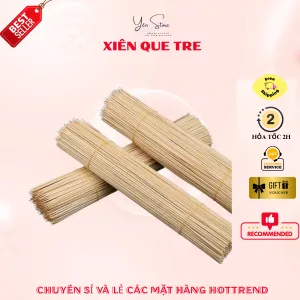 Xiên Que Tre Loại Dày Cứng Cáp Dùng Làm Thân Hoa Sáp, Cắm Hoa, Giỏ Trái Cây, Xiên Nướng, Đồ Handmade